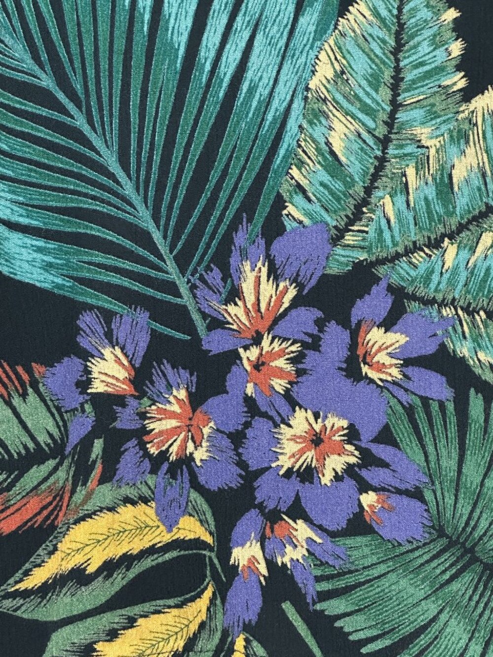 Patrons of Peace Tropical Jungle Palm Tie-Front Crop Top - Size Small - Picture 6 of 11